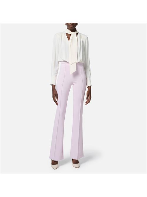 Georgette and crepe jumpsuit with piping ELISABETTA FRANCHI | TU04251E2.DO5